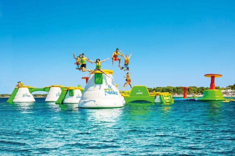 Floating obstacle course at Wai Kai